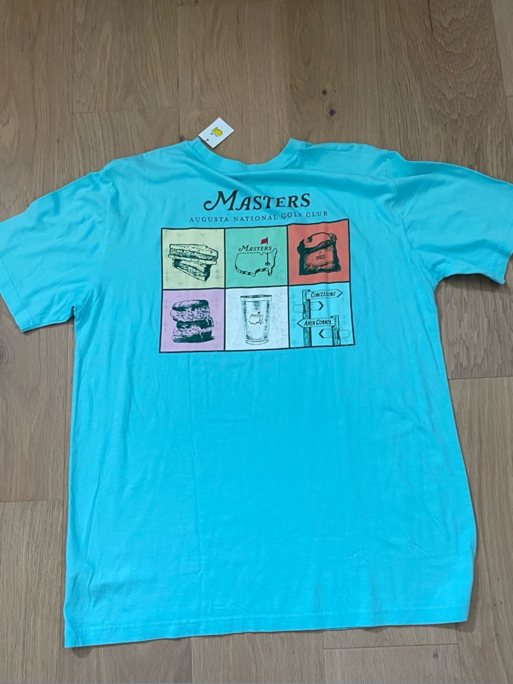 Masters T-shirt XL NWT with all the Masters Classics on back